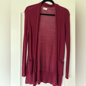 Medium Burgundy Long Sleeve Cardigan